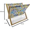 Ambesonne Cupcake Magazine and Book Holder, Bakery Treats Full of Hearts Valentine’s Day Romantic Celebration, Floor Rack Decor for Interior of Home & Office, 22″ x 19″, Fuchsia Purple(Earth Yellow Blue)