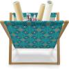 Ambesonne Cupcake Magazine and Book Holder, Bakery Treats Full of Hearts Valentine’s Day Romantic Celebration, Floor Rack Decor for Interior of Home & Office, 22″ x 19″, Fuchsia Purple(Orange Turquoise)