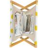 Ambesonne Cupcake Magazine and Book Holder, Bakery Treats Full of Hearts Valentine’s Day Romantic Celebration, Floor Rack Decor for Interior of Home & Office, 22″ x 19″, Fuchsia Purple(Earth Yellow Green White)