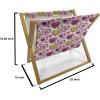 Ambesonne Cupcake Magazine and Book Holder, Bakery Treats Full of Hearts Valentine’s Day Romantic Celebration, Floor Rack Decor for Interior of Home & Office, 22″ x 19″, Fuchsia Purple(Dark Magenta Purple)