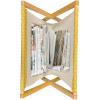 Ambesonne Cupcake Magazine and Book Holder, Bakery Treats Full of Hearts Valentine’s Day Romantic Celebration, Floor Rack Decor for Interior of Home & Office, 22″ x 19″, Fuchsia Purple(Yellow Earth Yellow)