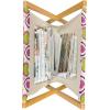Ambesonne Cupcake Magazine and Book Holder, Bakery Treats Full of Hearts Valentine’s Day Romantic Celebration, Floor Rack Decor for Interior of Home & Office, 22″ x 19″, Fuchsia Purple(Dark Magenta Purple)
