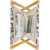 Ambesonne Donut Magazine and Book Holder, Pastel Colored Dessert Sweets Sprinkles and Hearts Valentine’s Day Theme Print, Floor Rack Decor for Interior of Home & Office, 22″ x 19″, Pink and White(Dark Blue Grey White)