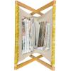 Ambesonne Donut Magazine and Book Holder, Pastel Colored Dessert Sweets Sprinkles and Hearts Valentine’s Day Theme Print, Floor Rack Decor for Interior of Home & Office, 22″ x 19″, Pink and White(Earth Yellow and White)