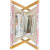 Ambesonne Donut Magazine and Book Holder, Pastel Colored Dessert Sweets Sprinkles and Hearts Valentine’s Day Theme Print, Floor Rack Decor for Interior of Home & Office, 22″ x 19″, Pink and White(Pale Pink Charcoal Grey)