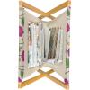 Ambesonne Donut Magazine and Book Holder, Pastel Colored Dessert Sweets Sprinkles and Hearts Valentine’s Day Theme Print, Floor Rack Decor for Interior of Home & Office, 22″ x 19″, Pink and White(Pale Eggshell Multicolor)