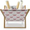 Ambesonne Donut Magazine and Book Holder, Pastel Colored Dessert Sweets Sprinkles and Hearts Valentine’s Day Theme Print, Floor Rack Decor for Interior of Home & Office, 22″ x 19″, Pink and White(Pale Pink and White)