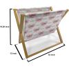 Ambesonne Donut Magazine and Book Holder, Pastel Colored Dessert Sweets Sprinkles and Hearts Valentine’s Day Theme Print, Floor Rack Decor for Interior of Home & Office, 22″ x 19″, Pink and White(Pale Pink and White)
