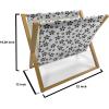 Ambesonne Donut Magazine and Book Holder, Pastel Colored Dessert Sweets Sprinkles and Hearts Valentine’s Day Theme Print, Floor Rack Decor for Interior of Home & Office, 22″ x 19″, Pink and White(Charcoal Grey)