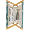 Ambesonne Donut Magazine and Book Holder, Pastel Colored Dessert Sweets Sprinkles and Hearts Valentine’s Day Theme Print, Floor Rack Decor for Interior of Home & Office, 22″ x 19″, Pink and White(Teal Multicolor)