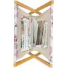 Ambesonne Donut Magazine and Book Holder, Pastel Colored Dessert Sweets Sprinkles and Hearts Valentine’s Day Theme Print, Floor Rack Decor for Interior of Home & Office, 22″ x 19″, Pink and White(Pale Pink White)