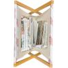 Ambesonne Donut Magazine and Book Holder, Pastel Colored Dessert Sweets Sprinkles and Hearts Valentine’s Day Theme Print, Floor Rack Decor for Interior of Home & Office, 22″ x 19″, Pink and White(Pale Pink and White)