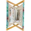 Ambesonne Donut Magazine and Book Holder, Pastel Colored Dessert Sweets Sprinkles and Hearts Valentine’s Day Theme Print, Floor Rack Decor for Interior of Home & Office, 22″ x 19″, Pink and White(Pale Blue and Multicolor)