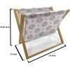 Ambesonne Donut Magazine and Book Holder, Pastel Colored Dessert Sweets Sprinkles and Hearts Valentine’s Day Theme Print, Floor Rack Decor for Interior of Home & Office, 22″ x 19″, Pink and White(Pink and White)