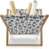 Ambesonne Donut Magazine and Book Holder, Pastel Colored Dessert Sweets Sprinkles and Hearts Valentine’s Day Theme Print, Floor Rack Decor for Interior of Home & Office, 22″ x 19″, Pink and White(Charcoal Grey)