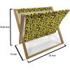 Ambesonne Donut Magazine and Book Holder, Pastel Colored Dessert Sweets Sprinkles and Hearts Valentine’s Day Theme Print, Floor Rack Decor for Interior of Home & Office, 22″ x 19″, Pink and White(Yellow Charcoal Grey)
