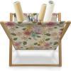 Ambesonne Donut Magazine and Book Holder, Pastel Colored Dessert Sweets Sprinkles and Hearts Valentine’s Day Theme Print, Floor Rack Decor for Interior of Home & Office, 22″ x 19″, Pink and White(Eggshell Multicolor)