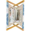 Ambesonne Donut Magazine and Book Holder, Pastel Colored Dessert Sweets Sprinkles and Hearts Valentine’s Day Theme Print, Floor Rack Decor for Interior of Home & Office, 22″ x 19″, Pink and White(Sea Blue and White)