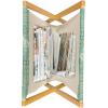 Ambesonne Eiffel Magazine and Book Holder, Valentines Day Inspired Pattern with France Paris Oh La La Texts Heart Shapes, Floor Rack Decor for Interior of Home & Office, 22″ x 19″, Pink White Black(Pale Green Turquoise)