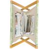 Ambesonne Eiffel Magazine and Book Holder, Valentines Day Inspired Pattern with France Paris Oh La La Texts Heart Shapes, Floor Rack Decor for Interior of Home & Office, 22″ x 19″, Pink White Black(Pale Green)