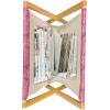 Ambesonne Eiffel Magazine and Book Holder, Valentines Day Inspired Pattern with France Paris Oh La La Texts Heart Shapes, Floor Rack Decor for Interior of Home & Office, 22″ x 19″, Pink White Black(Pink White Black)