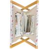 Ambesonne Eiffel Magazine and Book Holder, Valentines Day Inspired Pattern with France Paris Oh La La Texts Heart Shapes, Floor Rack Decor for Interior of Home & Office, 22″ x 19″, Pink White Black(Pink Grey White)