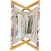 Ambesonne Eiffel Magazine and Book Holder, Valentines Day Inspired Pattern with France Paris Oh La La Texts Heart Shapes, Floor Rack Decor for Interior of Home & Office, 22″ x 19″, Pink White Black(Pale Pink)