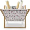 Ambesonne Eiffel Magazine and Book Holder, Valentines Day Inspired Pattern with France Paris Oh La La Texts Heart Shapes, Floor Rack Decor for Interior of Home & Office, 22″ x 19″, Pink White Black(Ruby Black White)