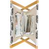 Ambesonne Eiffel Magazine and Book Holder, Valentines Day Inspired Pattern with France Paris Oh La La Texts Heart Shapes, Floor Rack Decor for Interior of Home & Office, 22″ x 19″, Pink White Black(Grey White Black)