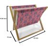 Ambesonne Floral Magazine and Book Holder, Close up Romantic and Feminine Blooms Monochrome Valentine’s Day Vibes Garden Art, Floor Rack Decor for Interior of Home & Office, 22″ x 19″, Pink Magenta(Pink and Petrol Blue)