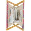 Ambesonne Floral Magazine and Book Holder, Close up Romantic and Feminine Blooms Monochrome Valentine’s Day Vibes Garden Art, Floor Rack Decor for Interior of Home & Office, 22″ x 19″, Pink Magenta(Coral and Multicolor)