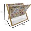 Ambesonne Floral Magazine and Book Holder, Close up Romantic and Feminine Blooms Monochrome Valentine’s Day Vibes Garden Art, Floor Rack Decor for Interior of Home & Office, 22″ x 19″, Pink Magenta(Pale Camel Multicolor)