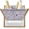 Ambesonne Floral Magazine and Book Holder, Close up Romantic and Feminine Blooms Monochrome Valentine’s Day Vibes Garden Art, Floor Rack Decor for Interior of Home & Office, 22″ x 19″, Pink Magenta(Quartz and White)