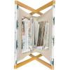 Ambesonne Floral Magazine and Book Holder, Close up Romantic and Feminine Blooms Monochrome Valentine’s Day Vibes Garden Art, Floor Rack Decor for Interior of Home & Office, 22″ x 19″, Pink Magenta(White Pale Brown)