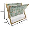 Ambesonne Floral Magazine and Book Holder, Close up Romantic and Feminine Blooms Monochrome Valentine’s Day Vibes Garden Art, Floor Rack Decor for Interior of Home & Office, 22″ x 19″, Pink Magenta(Almond Green Multicolor)