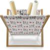 Ambesonne Floral Magazine and Book Holder, Close up Romantic and Feminine Blooms Monochrome Valentine’s Day Vibes Garden Art, Floor Rack Decor for Interior of Home & Office, 22″ x 19″, Pink Magenta(White Vermilion)