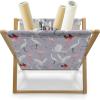 Ambesonne Floral Magazine and Book Holder, Close up Romantic and Feminine Blooms Monochrome Valentine’s Day Vibes Garden Art, Floor Rack Decor for Interior of Home & Office, 22″ x 19″, Pink Magenta(Mauve Multicolor)
