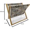 Ambesonne Floral Magazine and Book Holder, Rose Flowers Vintage Design Elements Petals Leaves Love Themed Valentines Image, Floor Rack Decor for Interior of Home & Office, 22″ x 19″, Red Grey Black(Pale Coffee Warm Taupe)
