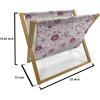 Ambesonne Floral Magazine and Book Holder, Rose Flowers Vintage Design Elements Petals Leaves Love Themed Valentines Image, Floor Rack Decor for Interior of Home & Office, 22″ x 19″, Red Grey Black(Maroon Rose)
