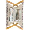 Ambesonne Floral Magazine and Book Holder, Rose Flowers Vintage Design Elements Petals Leaves Love Themed Valentines Image, Floor Rack Decor for Interior of Home & Office, 22″ x 19″, Red Grey Black(Eggshell Dried Rose)
