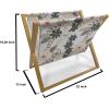 Ambesonne Floral Magazine and Book Holder, Rose Flowers Vintage Design Elements Petals Leaves Love Themed Valentines Image, Floor Rack Decor for Interior of Home & Office, 22″ x 19″, Red Grey Black(Tan Ivory Seal Brown)