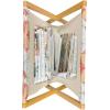 Ambesonne Floral Magazine and Book Holder, Rose Flowers Vintage Design Elements Petals Leaves Love Themed Valentines Image, Floor Rack Decor for Interior of Home & Office, 22″ x 19″, Red Grey Black(Coral Yellow Grey)