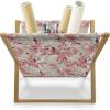 Ambesonne Floral Magazine and Book Holder, Rose Flowers Vintage Design Elements Petals Leaves Love Themed Valentines Image, Floor Rack Decor for Interior of Home & Office, 22″ x 19″, Red Grey Black(Beige Coral Maroon)