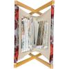 Ambesonne Floral Magazine and Book Holder, Rose Flowers Vintage Design Elements Petals Leaves Love Themed Valentines Image, Floor Rack Decor for Interior of Home & Office, 22″ x 19″, Red Grey Black(Red Grey Black)