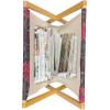 Ambesonne Floral Magazine and Book Holder, Rose Flowers Vintage Design Elements Petals Leaves Love Themed Valentines Image, Floor Rack Decor for Interior of Home & Office, 22″ x 19″, Red Grey Black(Charcoal Grey Magenta)