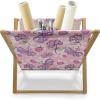 Ambesonne Floral Magazine and Book Holder, Rose Flowers Vintage Design Elements Petals Leaves Love Themed Valentines Image, Floor Rack Decor for Interior of Home & Office, 22″ x 19″, Red Grey Black(Pale Pink Lavender)