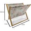 Ambesonne Floral Magazine and Book Holder, Rose Flowers Vintage Design Elements Petals Leaves Love Themed Valentines Image, Floor Rack Decor for Interior of Home & Office, 22″ x 19″, Red Grey Black(Pale Green Brown Peach)