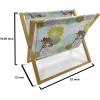 Ambesonne Floral Magazine and Book Holder, Rose Flowers Vintage Design Elements Petals Leaves Love Themed Valentines Image, Floor Rack Decor for Interior of Home & Office, 22″ x 19″, Red Grey Black(Yellow Green Pale Blue)