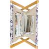 Ambesonne Floral Magazine and Book Holder, Rose Flowers Vintage Design Elements Petals Leaves Love Themed Valentines Image, Floor Rack Decor for Interior of Home & Office, 22″ x 19″, Red Grey Black(Dark Purple Pale Blue)