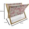 Ambesonne Floral Magazine and Book Holder, Rose Flowers Vintage Design Elements Petals Leaves Love Themed Valentines Image, Floor Rack Decor for Interior of Home & Office, 22″ x 19″, Red Grey Black(Beige Coral Maroon)